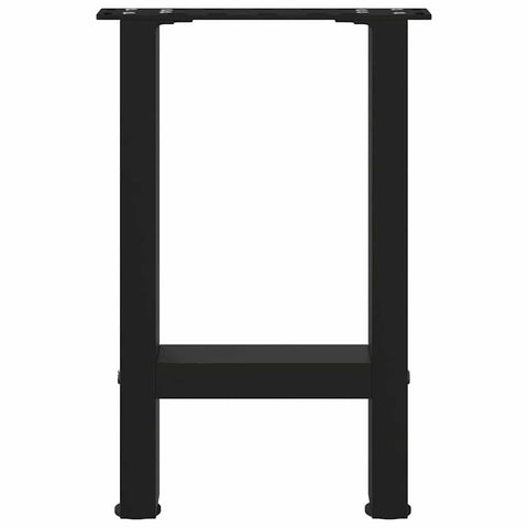 vidaXL Coffee Table Legs Black 2 pcs 38x(42-43) cm Steel