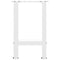 vidaXL Coffee Table Legs White 2 pcs 38x(42-43) cm Steel