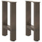 vidaXL Coffee Table Legs Natural Steel 2 pcs 38x(42-43) cm Steel