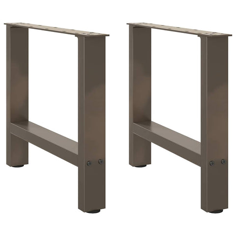 vidaXL Coffee Table Legs Natural Steel 2 pcs 50x(42-43) cm Steel