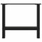 vidaXL Coffee Table Legs Black 2 pcs 60x(42-43) cm Steel