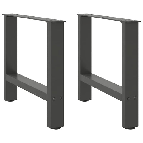 vidaXL Coffee Table Legs Anthracite 2 pcs 60x(42-43) cm Steel