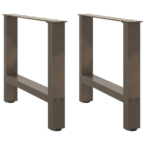 vidaXL Coffee Table Legs Natural Steel 2 pcs 60x(42-43) cm Steel