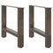 vidaXL Coffee Table Legs Natural Steel 2 pcs 60x(42-43) cm Steel