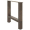 vidaXL Coffee Table Legs Natural Steel 2 pcs 60x(42-43) cm Steel
