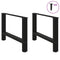 vidaXL Coffee Table Legs Black 2 pcs 70x(42-43) cm Steel