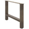 vidaXL Coffee Table Legs Natural Steel 2 pcs 70x(42-43) cm Steel