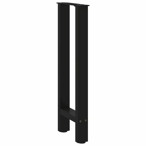 vidaXL Console Table Legs Black 2 pcs 28x(72-73) cm Steel
