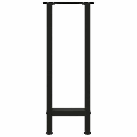 vidaXL Console Table Legs Black 2 pcs 28x(72-73) cm Steel
