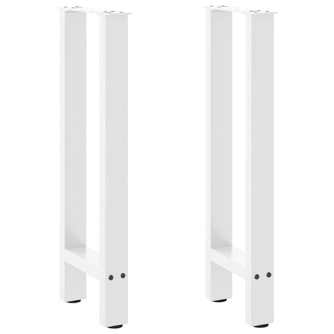 vidaXL Console Table Legs White 2 pcs 28x(72-73) cm Steel