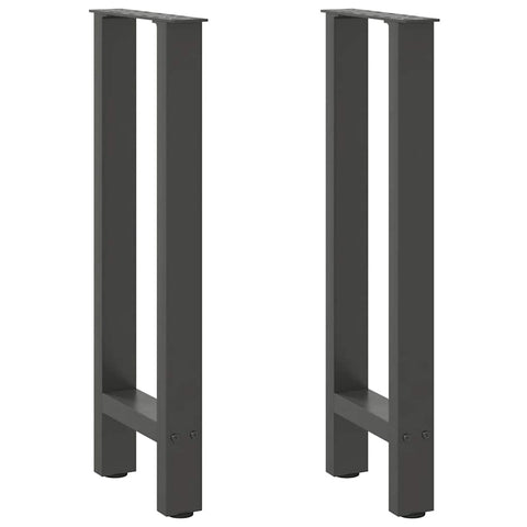vidaXL Console Table Legs Anthracite 2 pcs 28x(72-73) cm Steel