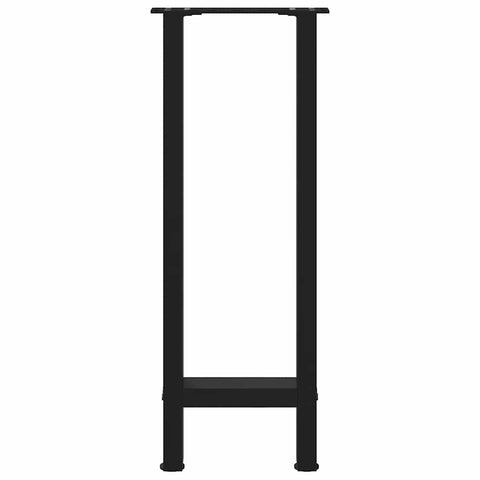 vidaXL Console Table Legs Black 2 pcs 38x(72-73) cm Steel
