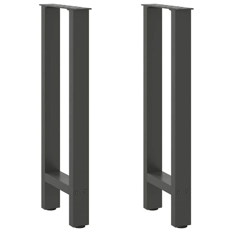 vidaXL Console Table Legs Anthracite 2 pcs 38x(72-73) cm Steel