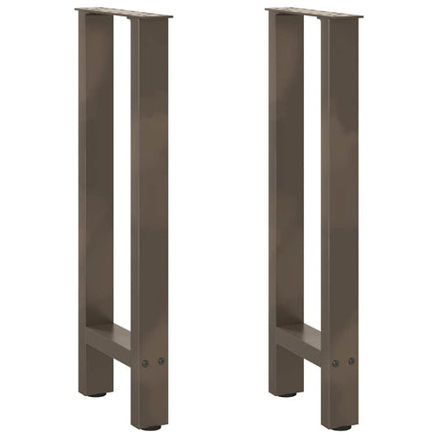 vidaXL Console Table Legs Natural Steel 2 pcs 38x(72-73) cm Steel