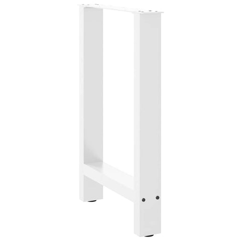 vidaXL Dining Table Legs White 2 pcs 50x(72-73) cm Steel
