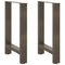 vidaXL Coffee Table Legs Natural Steel 2 pcs 50x(72-73) cm Steel