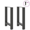 vidaXL Coffee Table Legs Natural Steel 2 pcs 50x(72-73) cm Steel