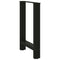 vidaXL Coffee Table Legs Black 2 pcs 60x(72-73) cm Steel