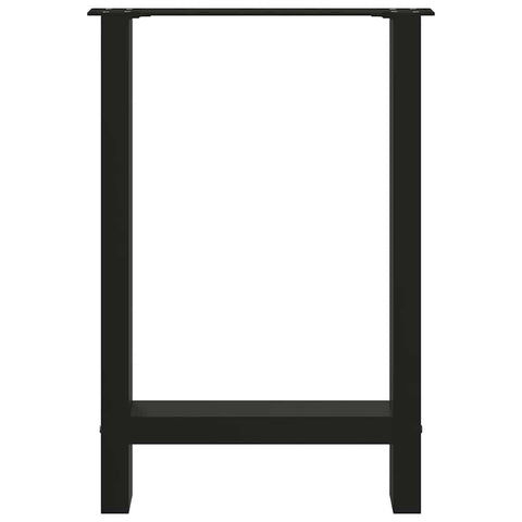 vidaXL Coffee Table Legs Black 2 pcs 60x(72-73) cm Steel