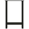 vidaXL Coffee Table Legs Black 2 pcs 60x(72-73) cm Steel