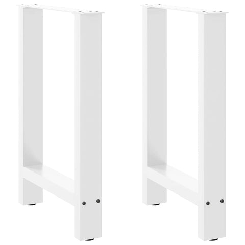 vidaXL Dining Table Legs White 2 pcs 60x(72-73) cm Steel