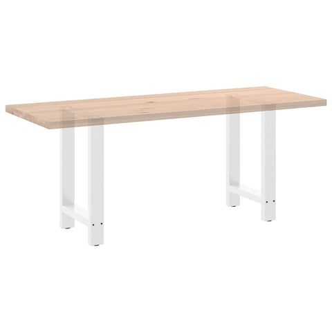 vidaXL Dining Table Legs White 2 pcs 60x(72-73) cm Steel
