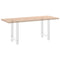vidaXL Dining Table Legs White 2 pcs 60x(72-73) cm Steel