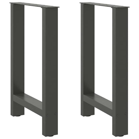 vidaXL Coffee Table Legs Anthracite 2 pcs 60x(72-73) cm Steel