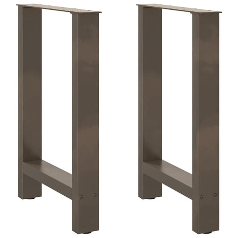 vidaXL Coffee Table Legs Natural Steel 2 pcs 60x(72-73) cm Steel