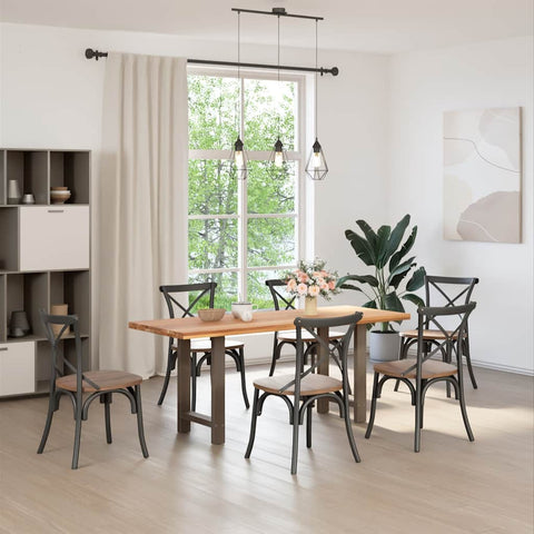 vidaXL Coffee Table Legs Natural Steel 2 pcs 60x(72-73) cm Steel