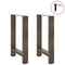 vidaXL Coffee Table Legs Natural Steel 2 pcs 60x(72-73) cm Steel