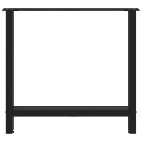 vidaXL Coffee Table Legs Black 2 pcs 70x(72-73) cm Steel