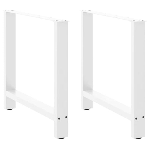 vidaXL Dining Table Legs White 2 pcs 70x(72-73) cm Steel