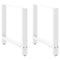 vidaXL Dining Table Legs White 2 pcs 70x(72-73) cm Steel