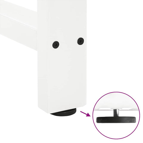 vidaXL Dining Table Legs White 2 pcs 70x(72-73) cm Steel