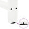 vidaXL Dining Table Legs White 2 pcs 70x(72-73) cm Steel