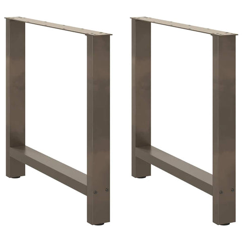 vidaXL Coffee Table Legs Natural Steel 2 pcs 70x(72-73) cm Steel