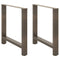 vidaXL Coffee Table Legs Natural Steel 2 pcs 70x(72-73) cm Steel