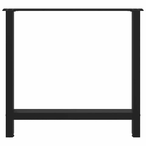 vidaXL Coffee Table Legs Black 2 pcs 80x(72-73) cm Steel