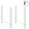 vidaXL Coffee Table Legs White 2 pcs 80x(72-73) cm Steel