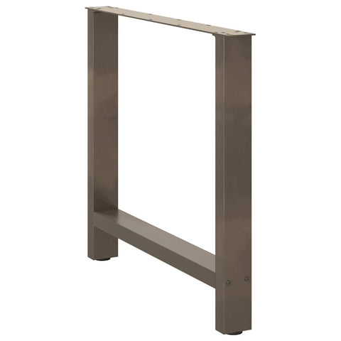 vidaXL Dining Table Legs Natural Steel 2 pcs 80x(72-73) cm Steel