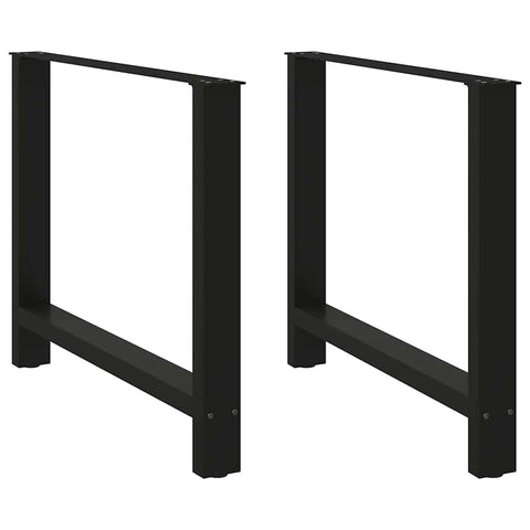 vidaXL Coffee Table Legs Black 2 pcs 90x(72-73) cm Steel