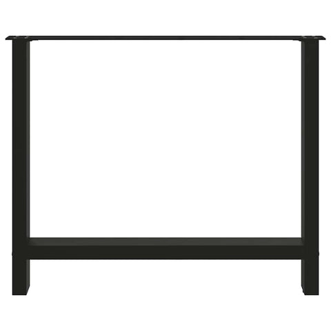 vidaXL Coffee Table Legs Black 2 pcs 90x(72-73) cm Steel