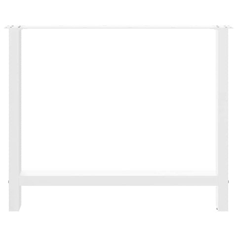 vidaXL Dining Table Legs White 2 pcs 90x(72-73) cm Steel