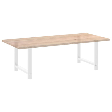 vidaXL Dining Table Legs White 2 pcs 90x(72-73) cm Steel