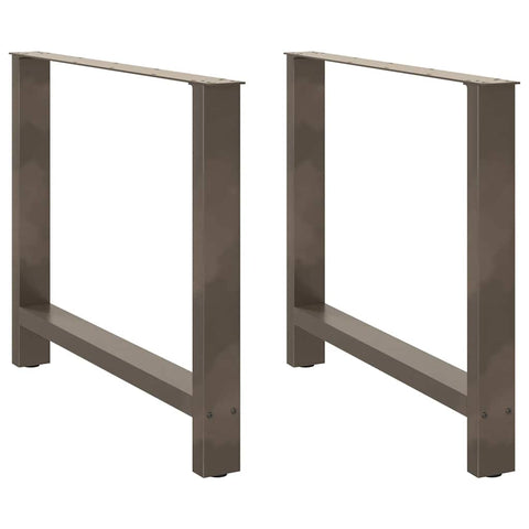 vidaXL Coffee Table Legs Natural Steel 2 pcs 90x(72-73) cm Steel