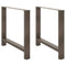 vidaXL Coffee Table Legs Natural Steel 2 pcs 90x(72-73) cm Steel