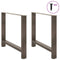 vidaXL Coffee Table Legs Natural Steel 2 pcs 90x(72-73) cm Steel