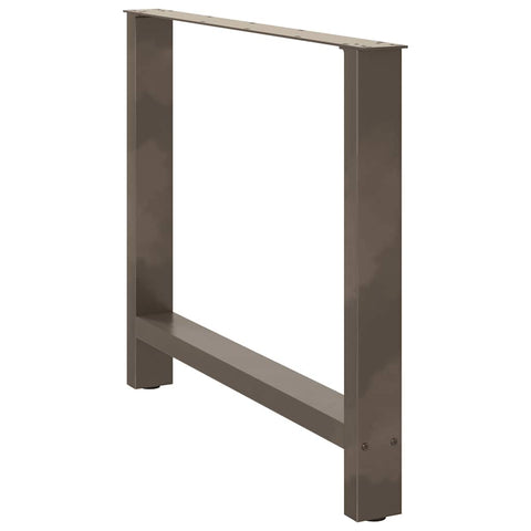 vidaXL Coffee Table Legs Natural Steel 2 pcs 90x(72-73) cm Steel
