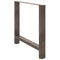 vidaXL Coffee Table Legs Natural Steel 2 pcs 90x(72-73) cm Steel